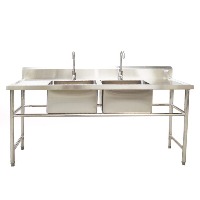 Tarja de Acero con Escurridor 2 Tinas